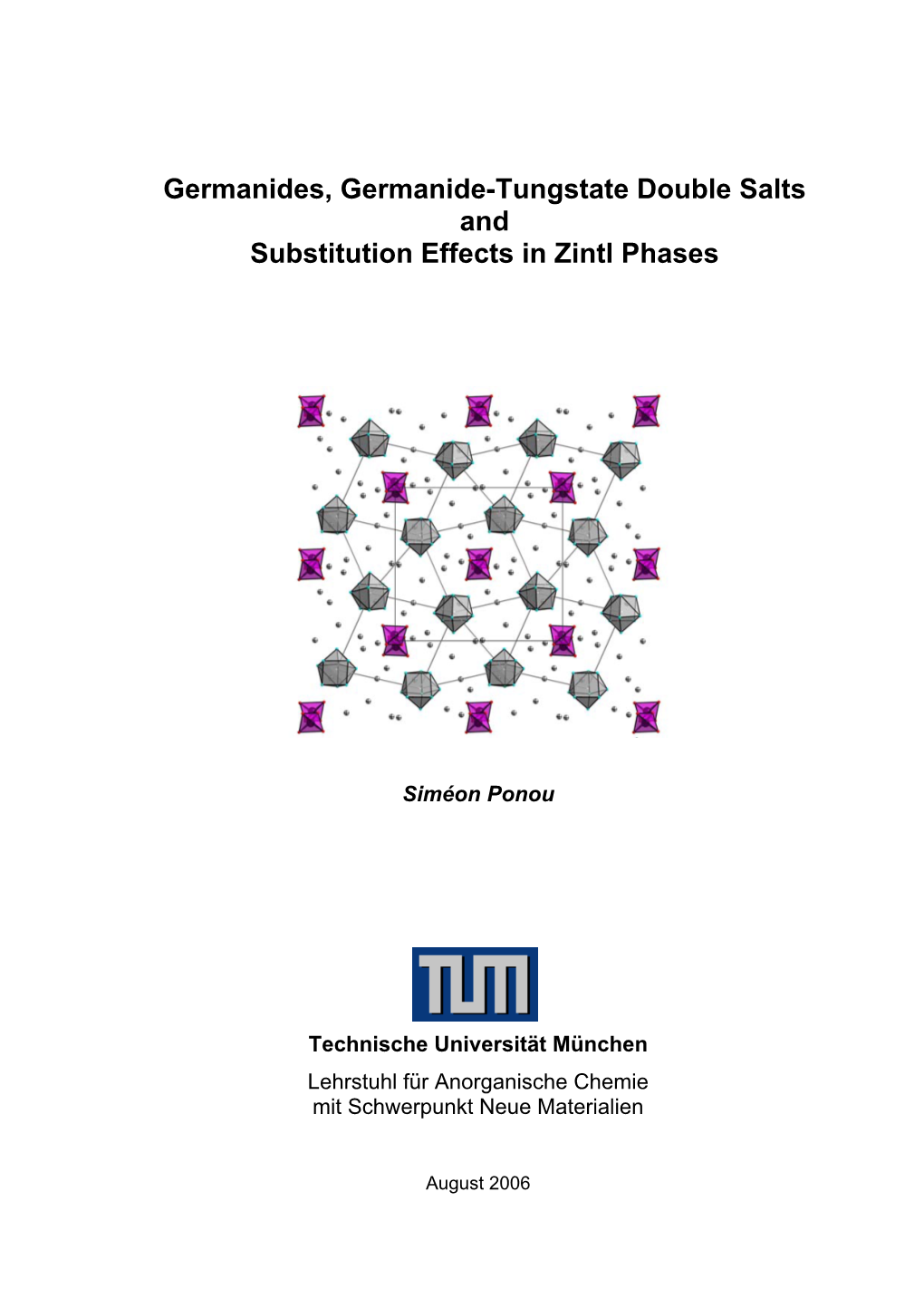 Germanides, Germanide-Tungstate Double Salts and Substitution Effects in Zintl Phases
