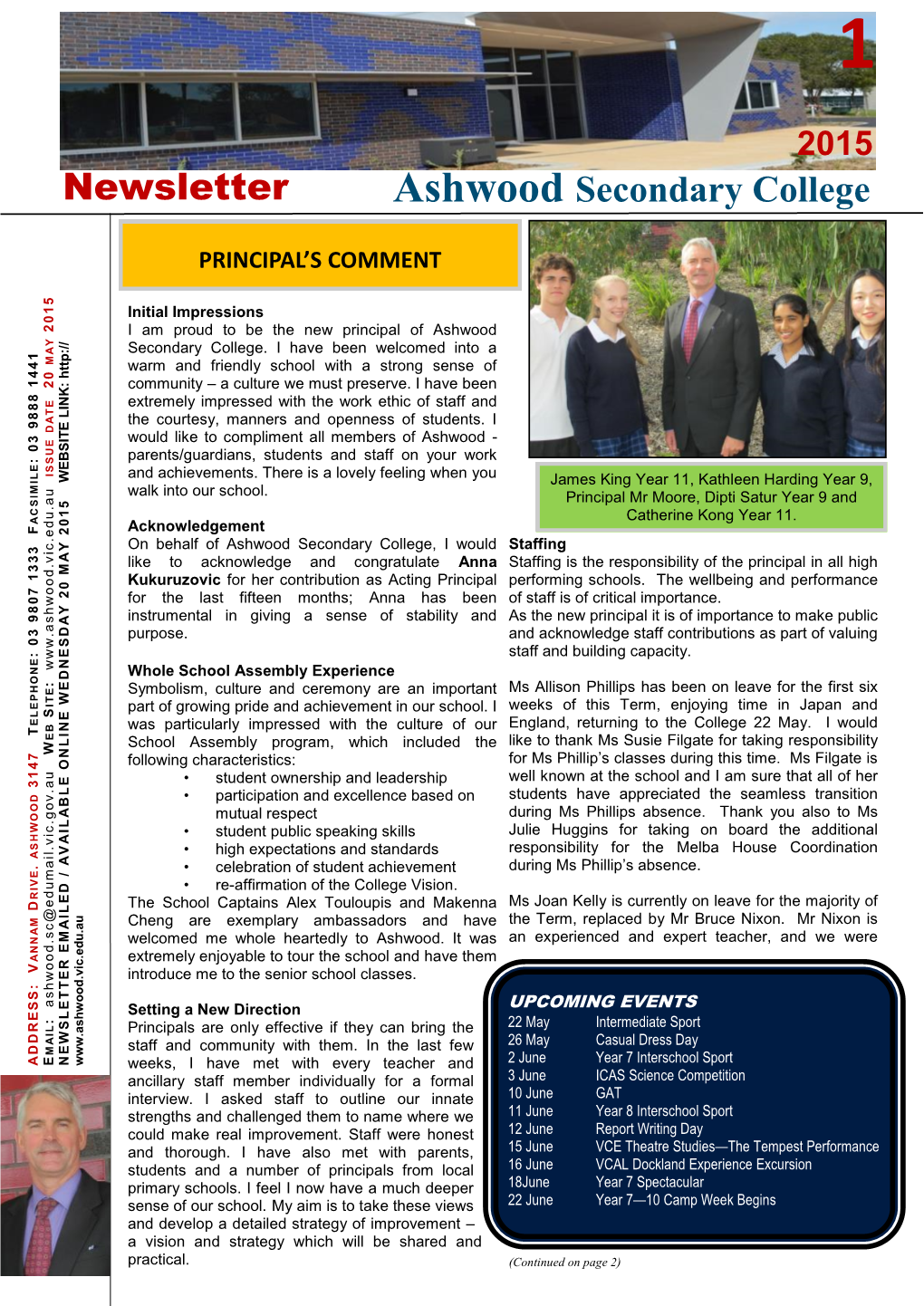 Ashwood Secondary College Newsletter