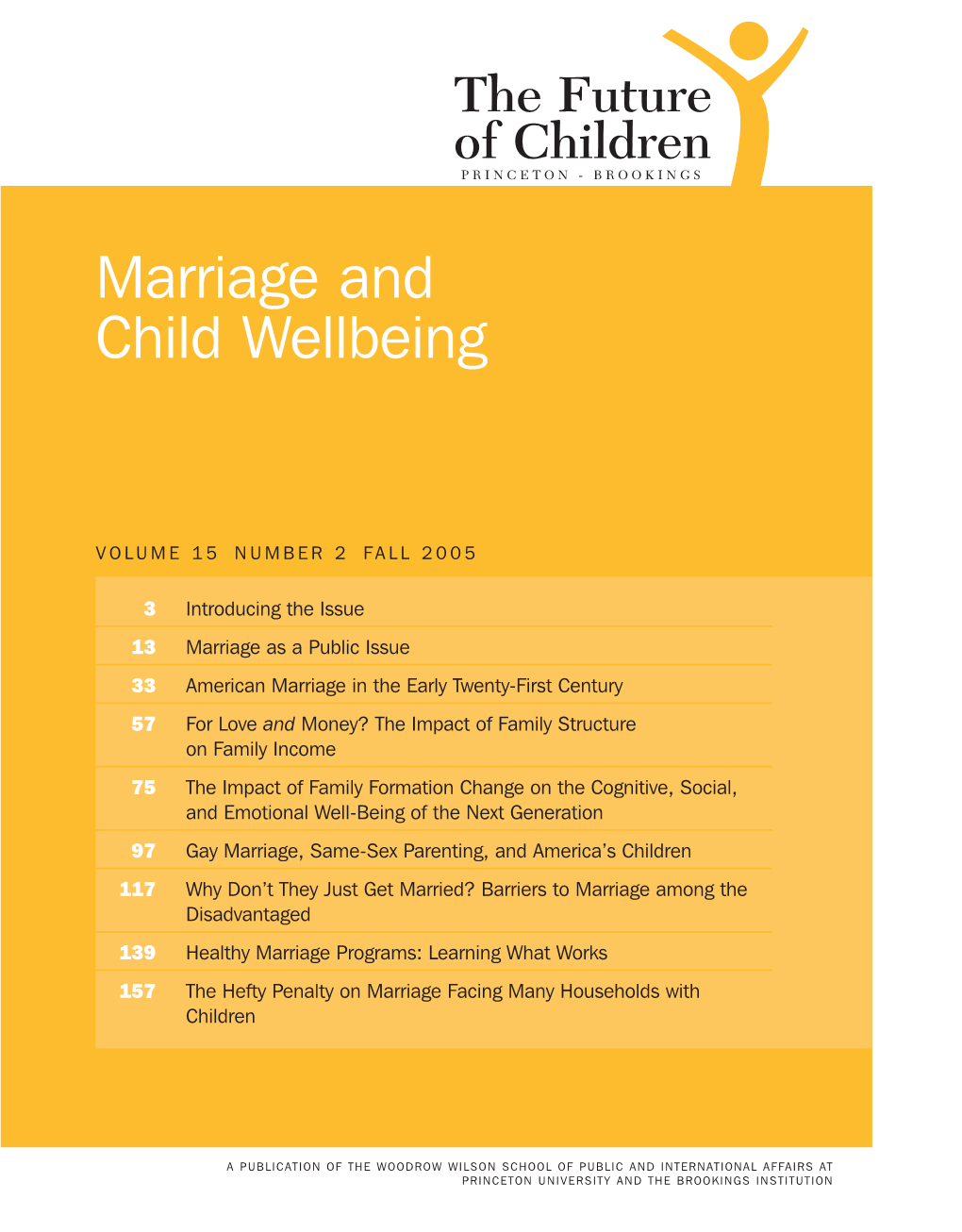 Marriage and Child Wellbeing