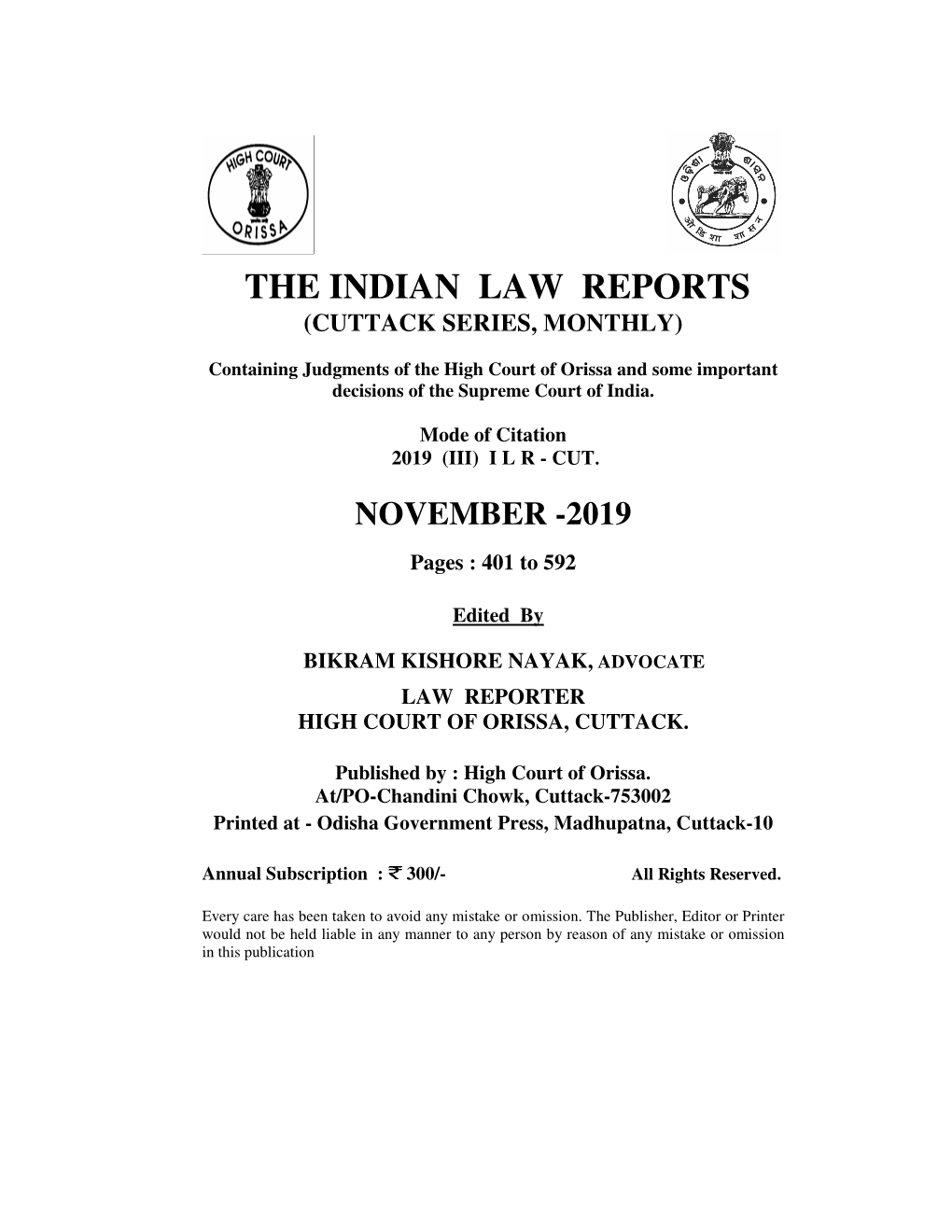 The Indian Law Reports