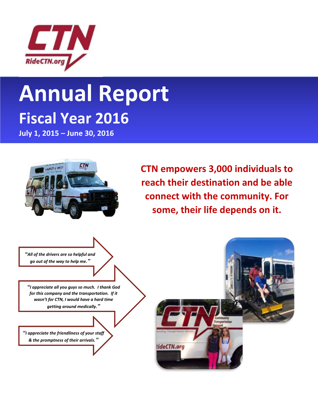 Annual Report Fiscal Year 2016 July 1, 2015 – June 30, 2016