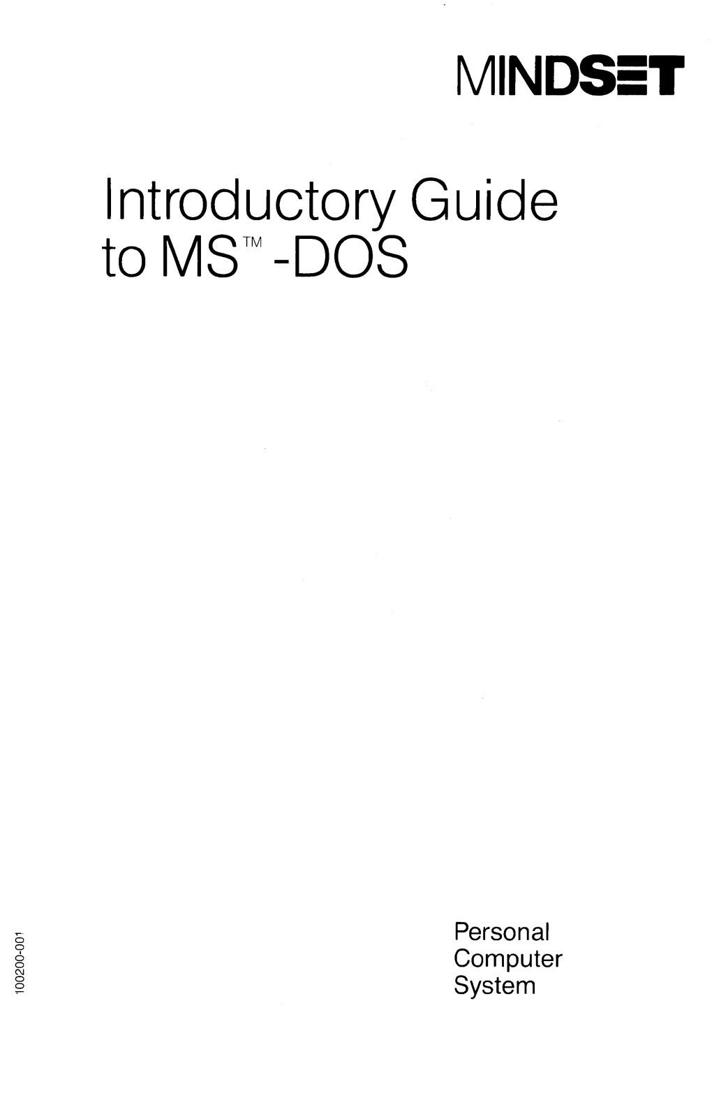 Introductory Guide to MSTM DOS