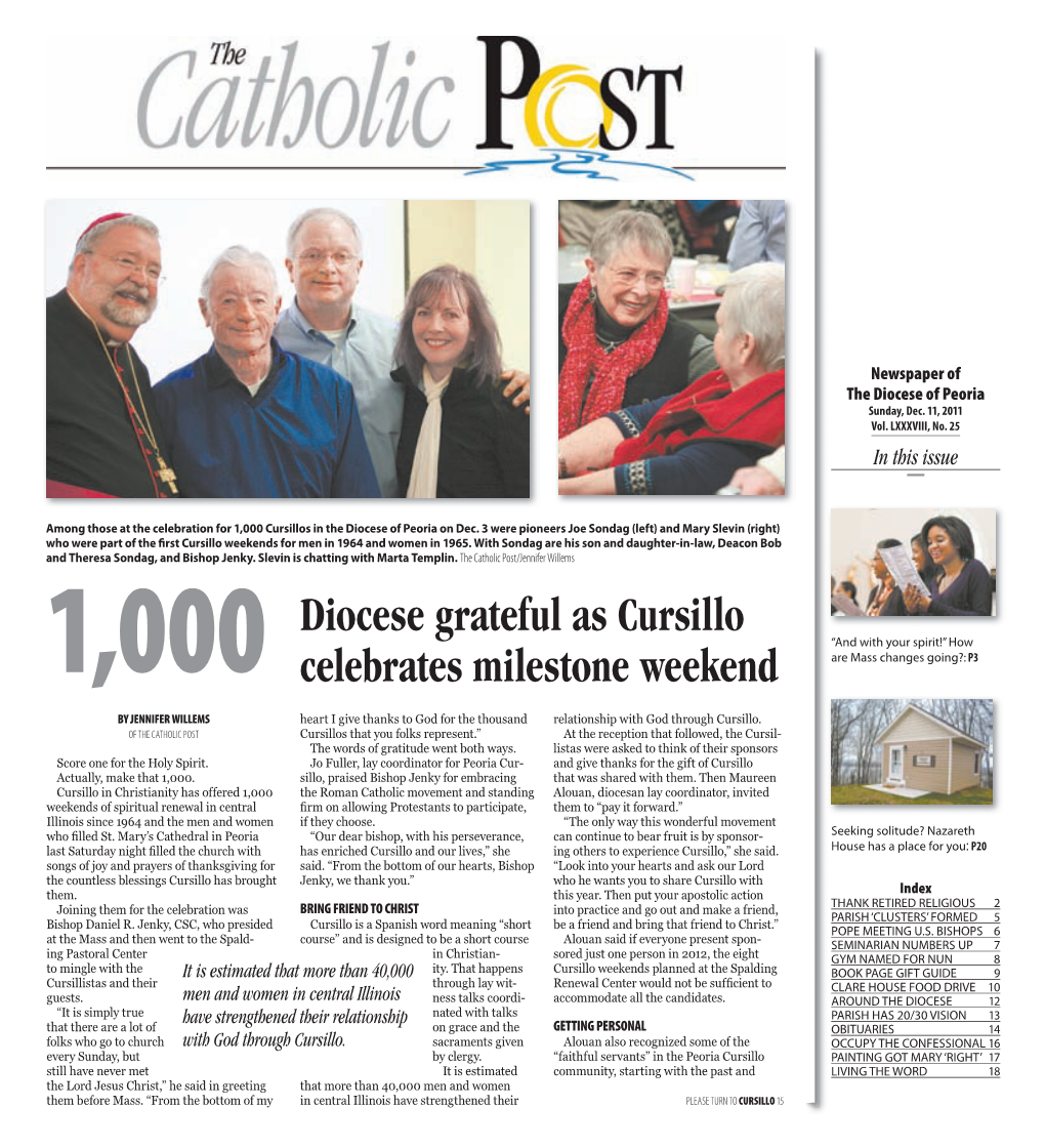 Diocese Grateful As Cursillo Celebrates Milestone Weekend