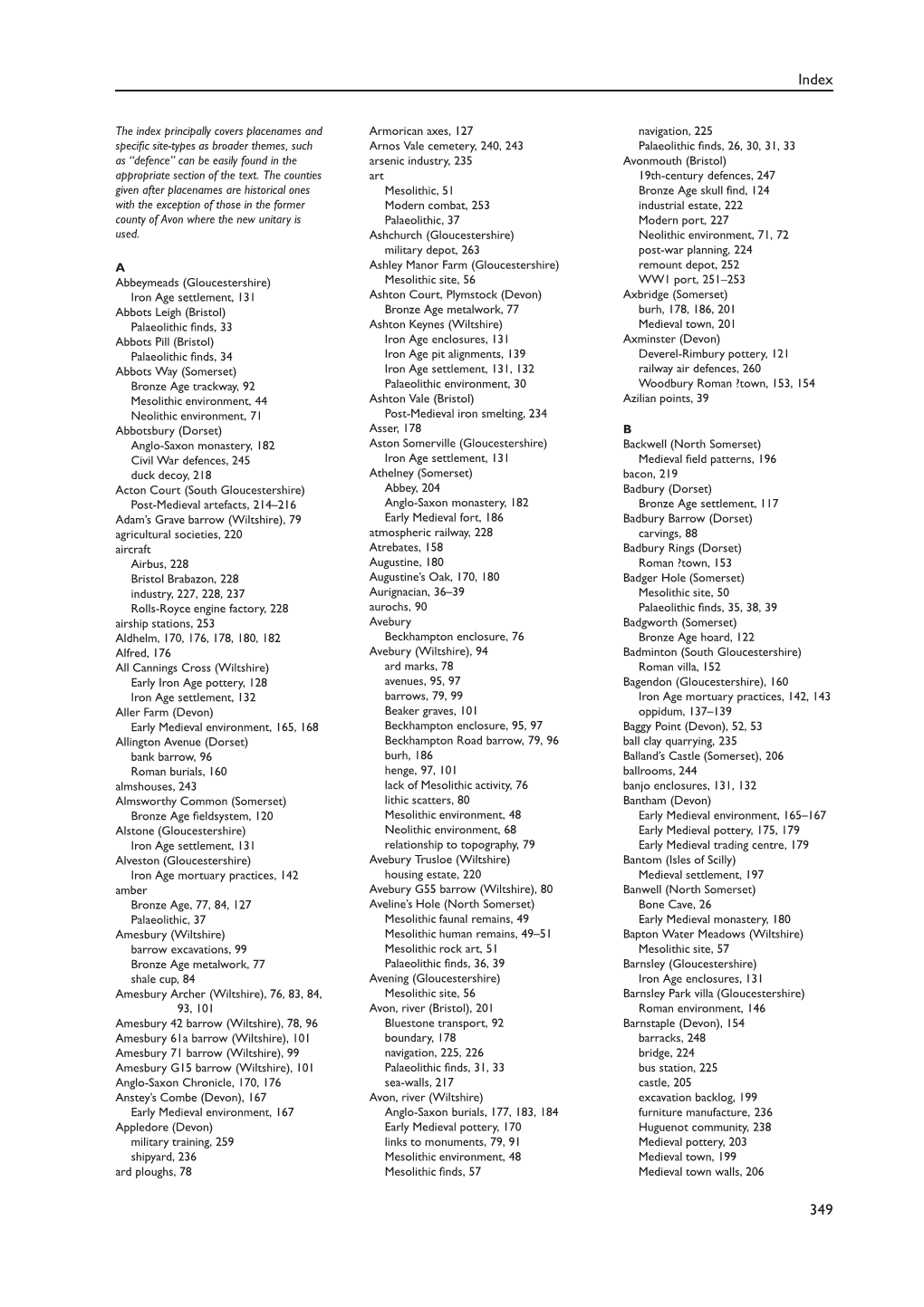 349 the Archaeology of South West England