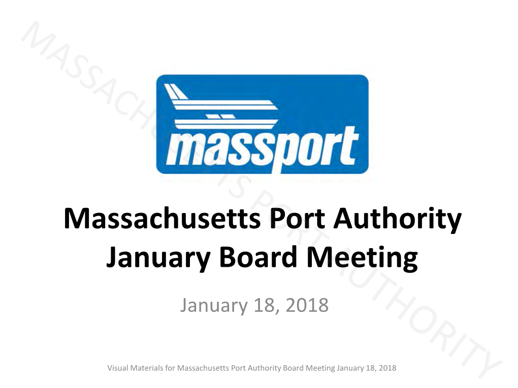 Massachusetts Port Authority July Board Meeting