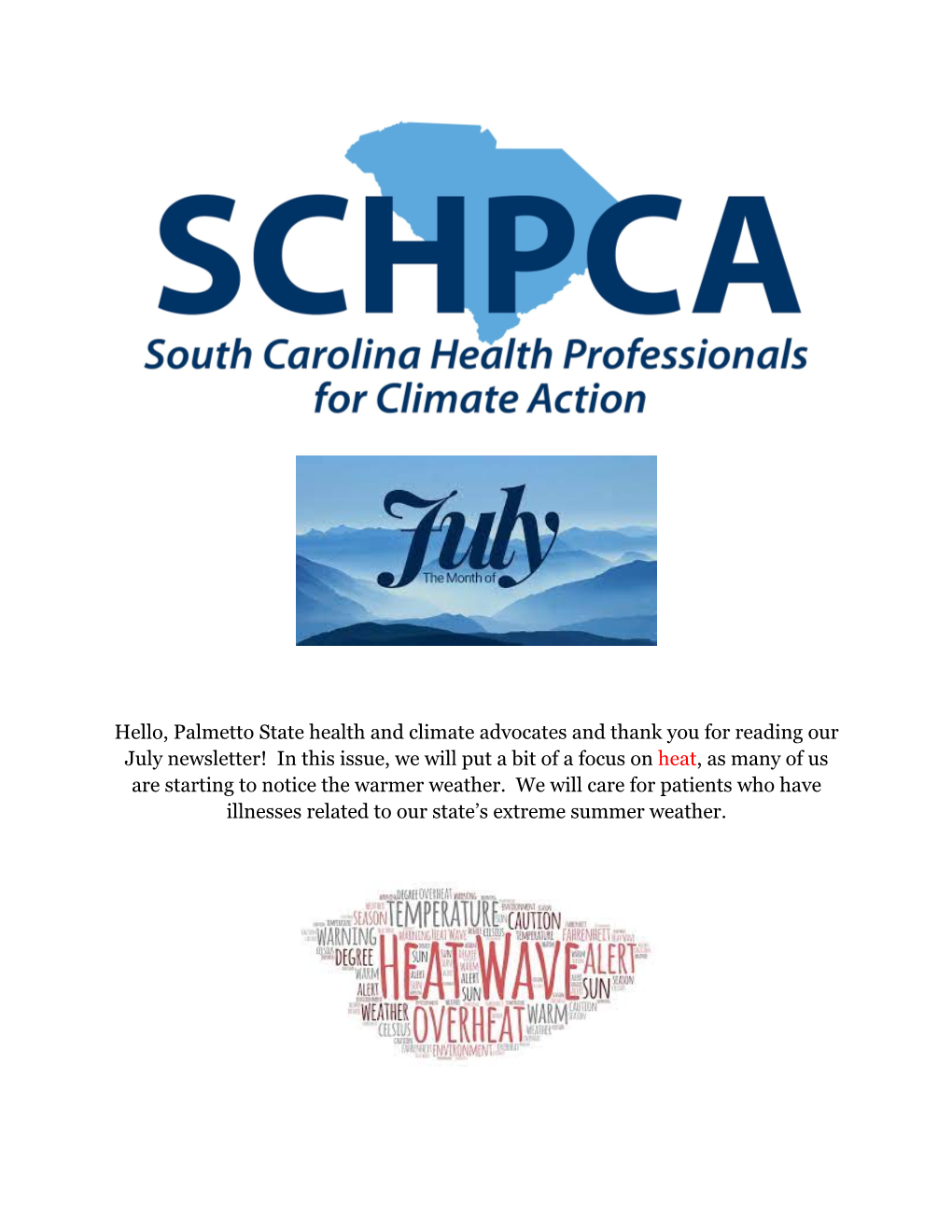 SCHPCA July Newsletter