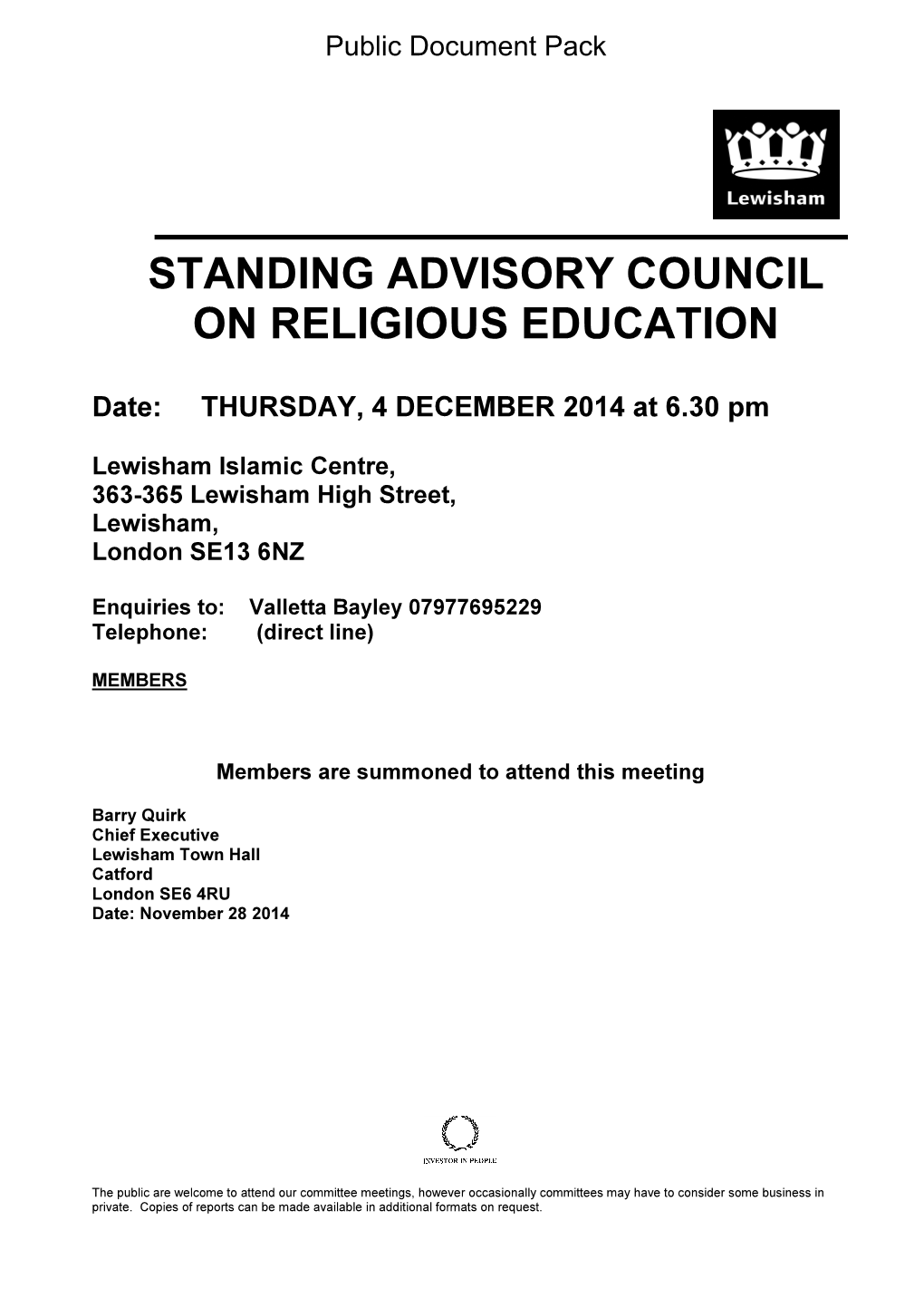 Standing Advisory Council on Religious Education