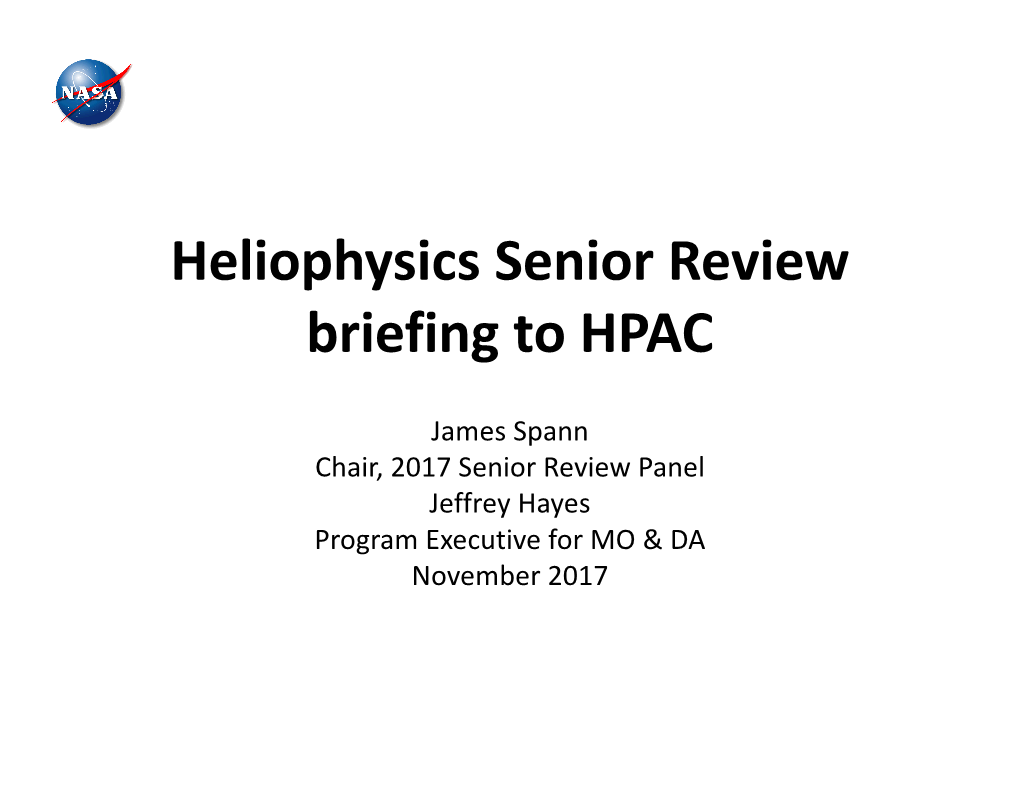 SPANN New Senior Review 2017 Briefing HPAC Jjeh Jfs Final A