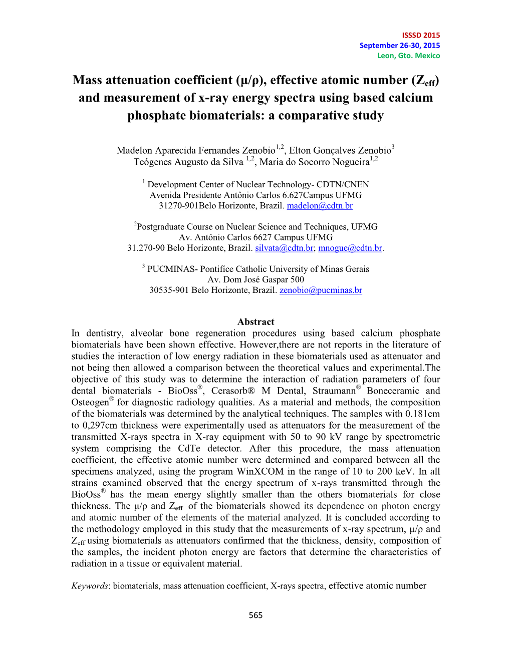 Mass Attenuation Coefficient (Μ/Ρ), Effective Atomic Number (Zeff)