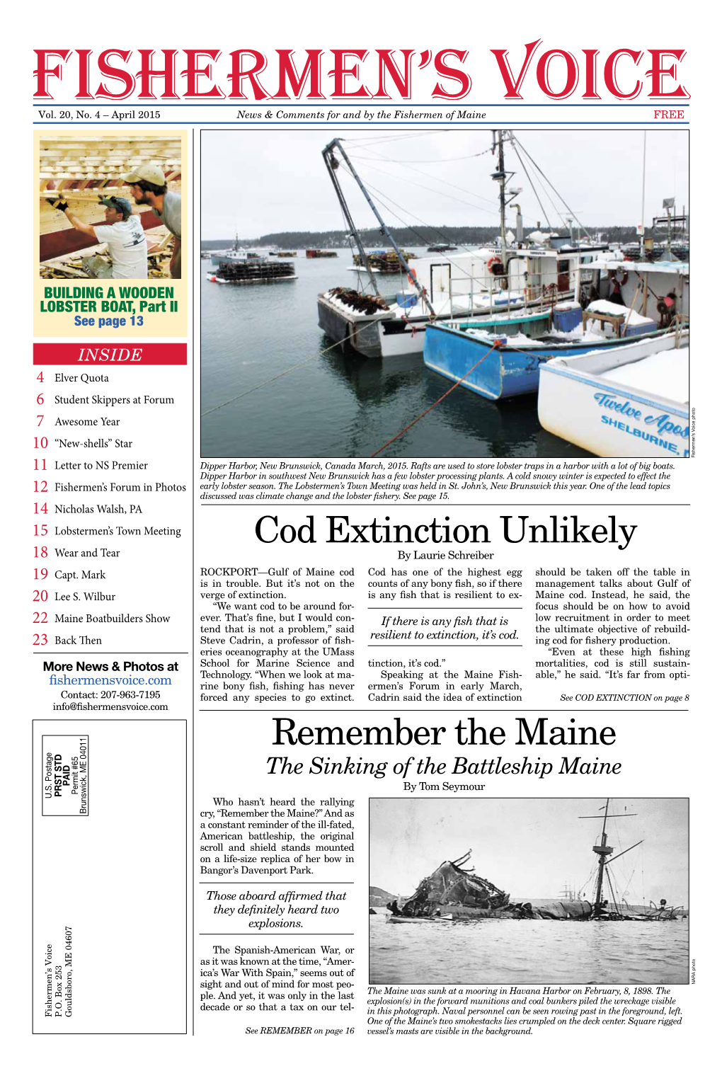 Remember the Maine Cod Extinction Unlikely