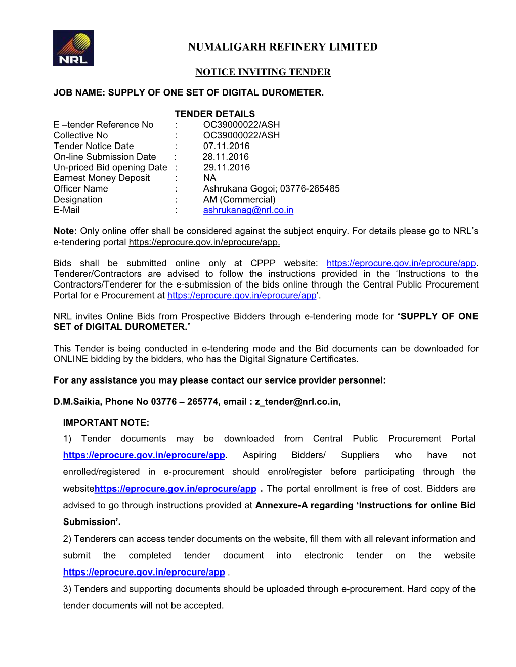 Numaligarh Refinery Limited