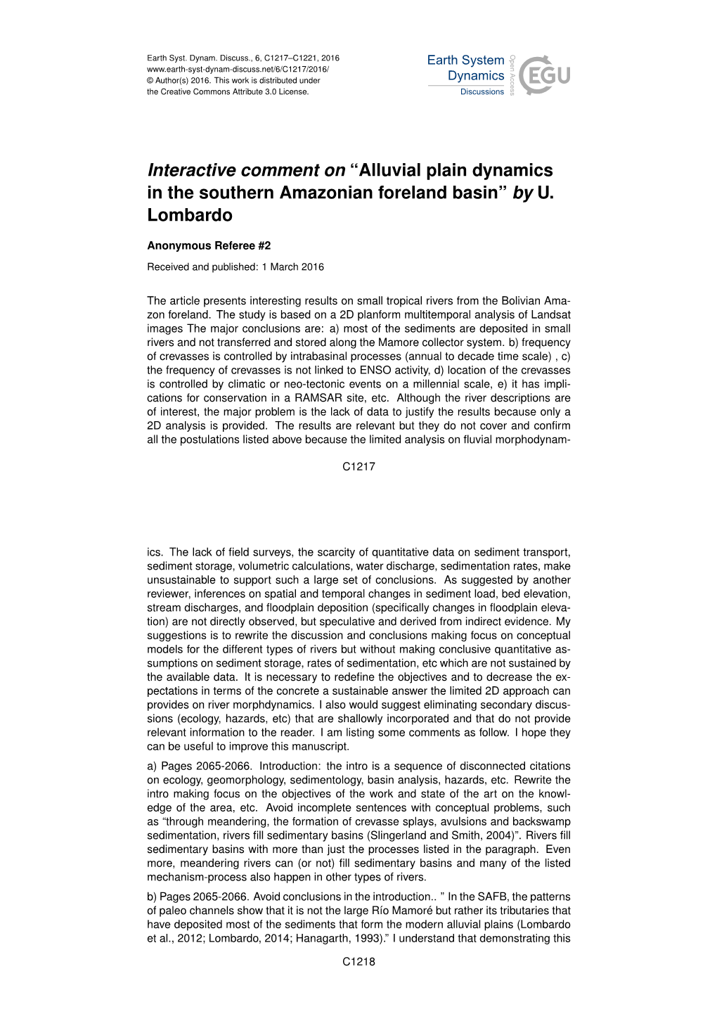 Alluvial Plain Dynamics in the Southern Amazonian Foreland Basin” by U