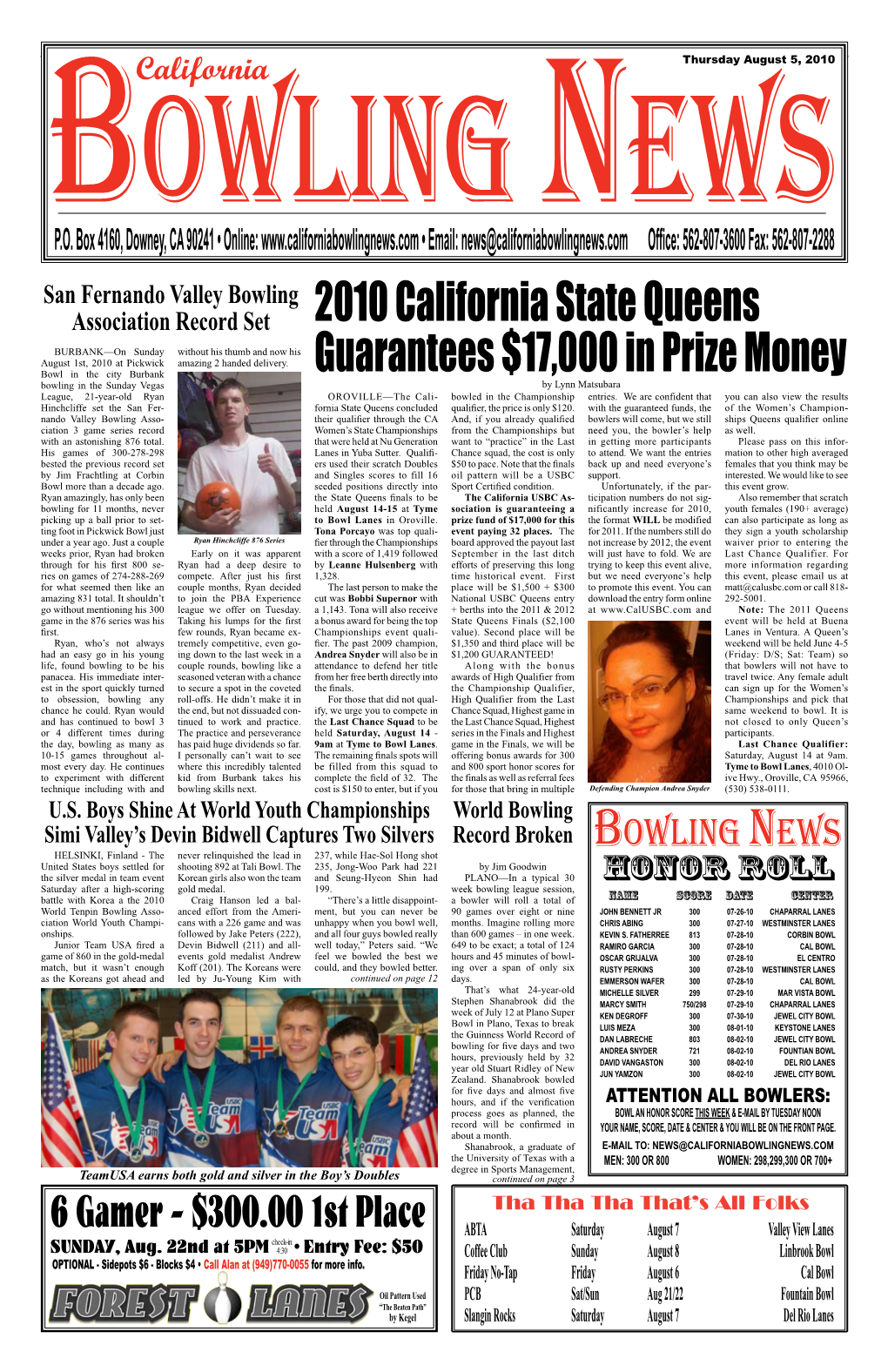 2010 California State Queens Guarantees $17,000 in Prize Money