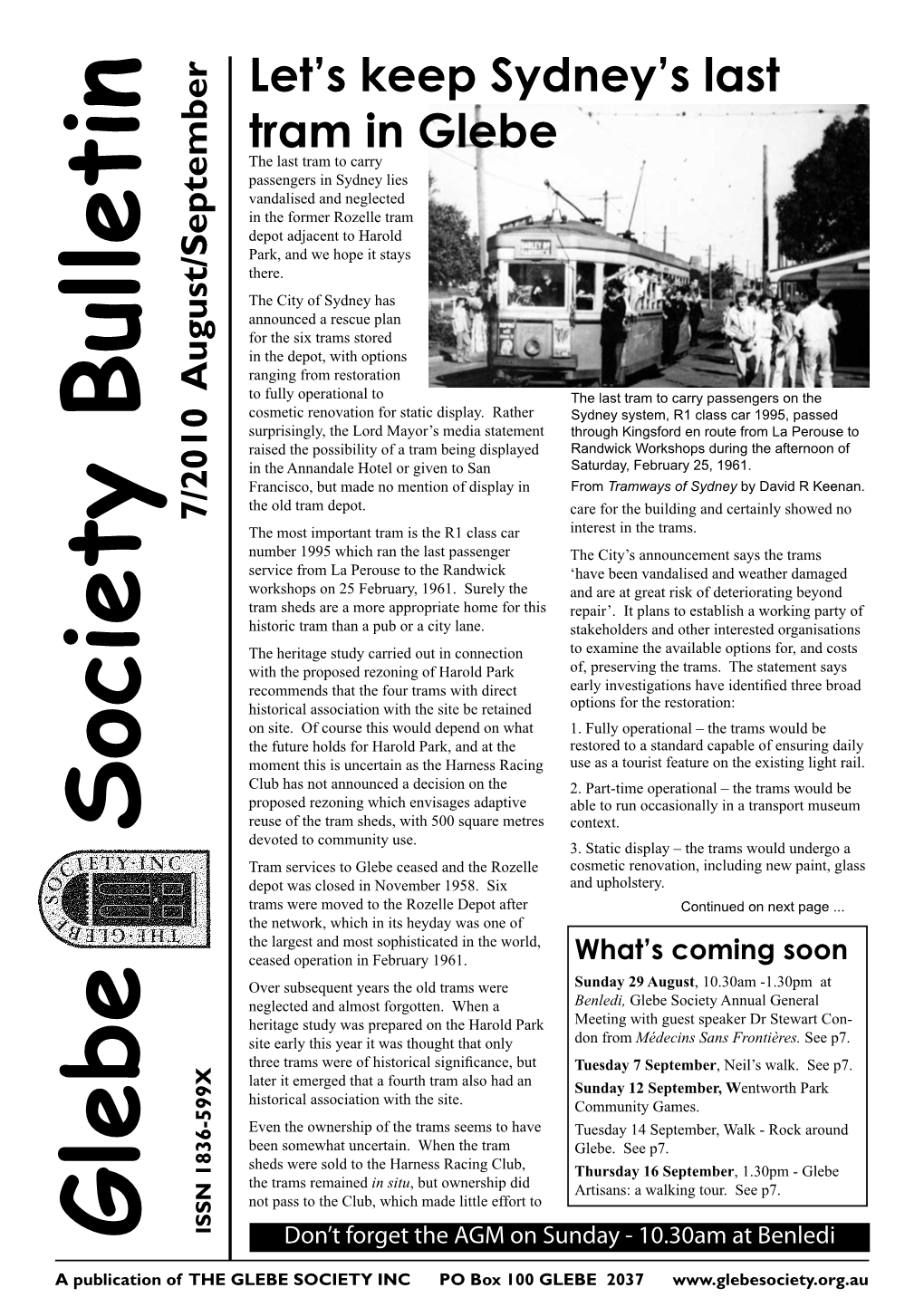 Glebe Society Bulletin 2010 Issue 07