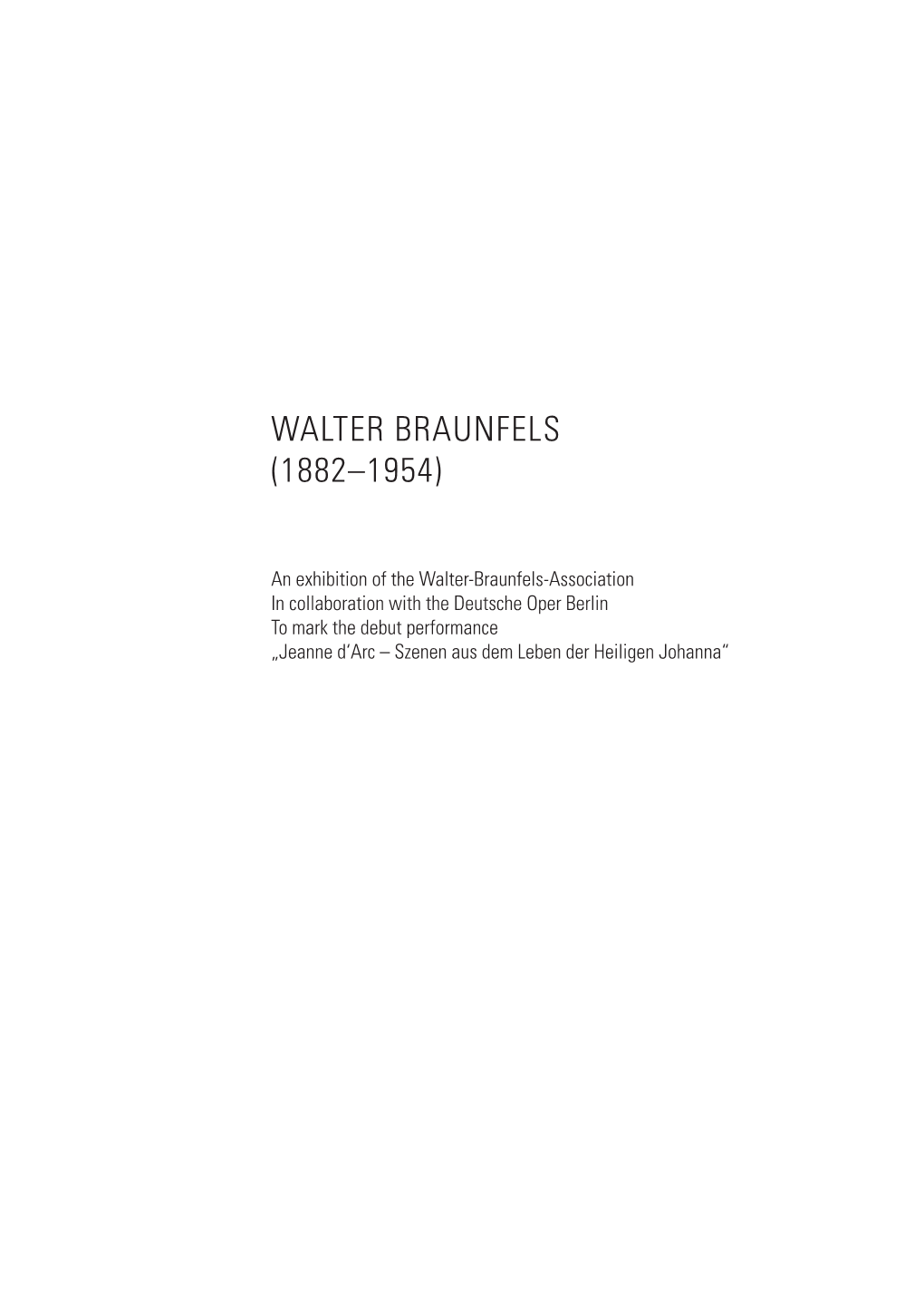 Walter Braunfels (1882–1954)