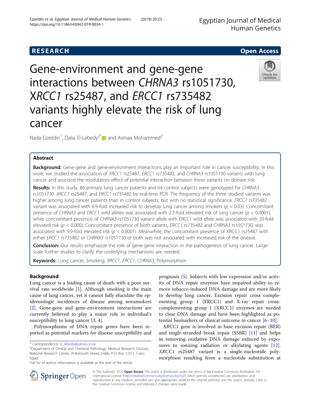 Gene-Environment and Gene-Gene Interactions Between CHRNA3