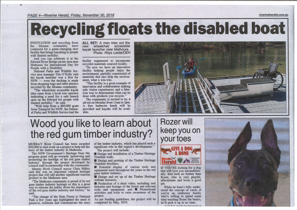 Recycling Floats the Disabled Boat
