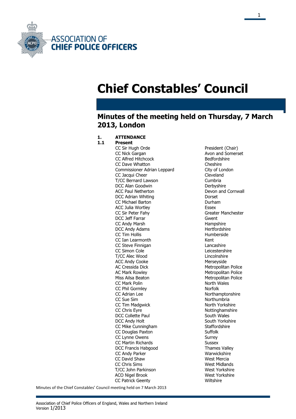 Chief Constables' Council