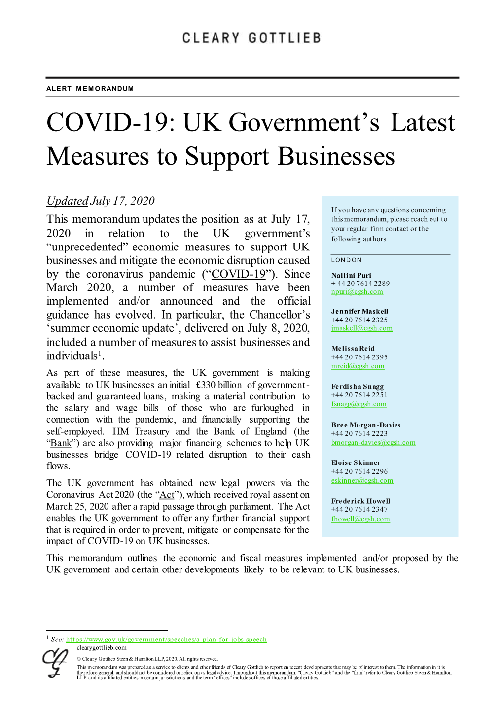 COVID-19: UK Government's Latest Measures To