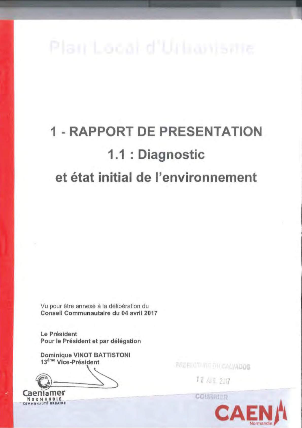 Révision Allégée N°1 Et Modification N°2 - Approbation 04 Avril 2017 2