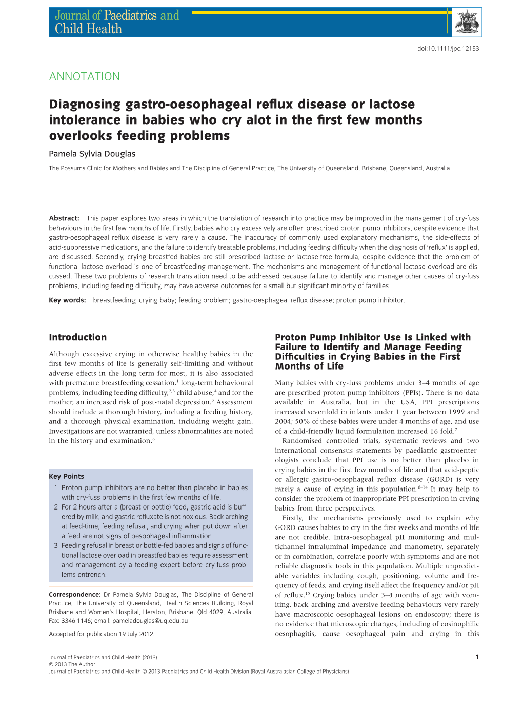 Diagnosing Gastrooesophageal Reflux Disease Or Lactose Intolerance In