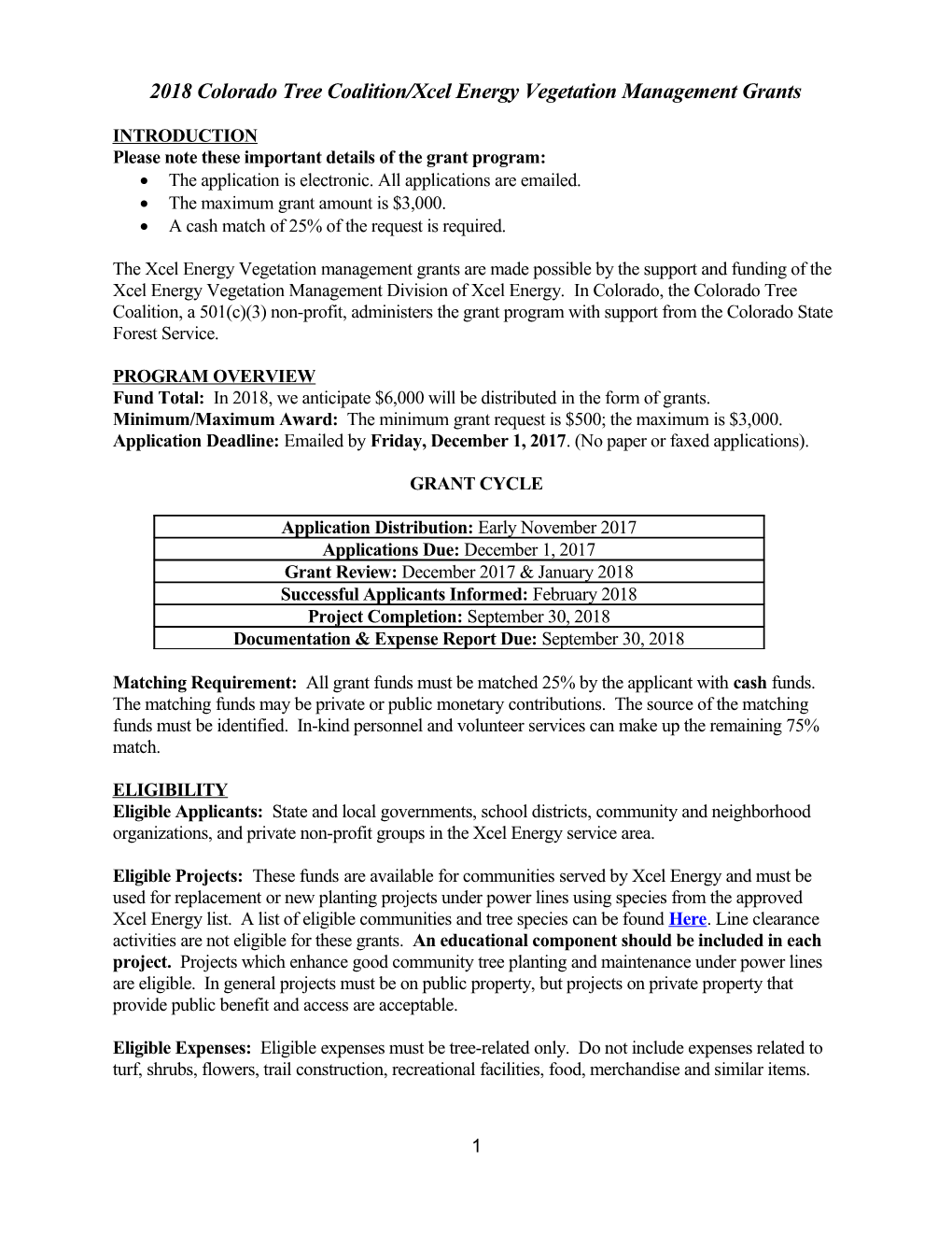 1998 Colorado Tree Coalition