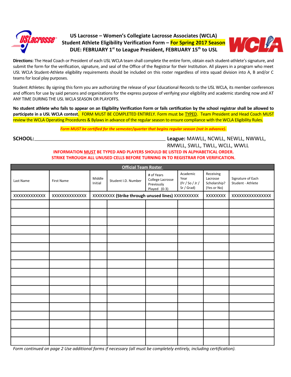 United States Lacrosse Men S Division Intercollegiate Associates Verification of Eligibility