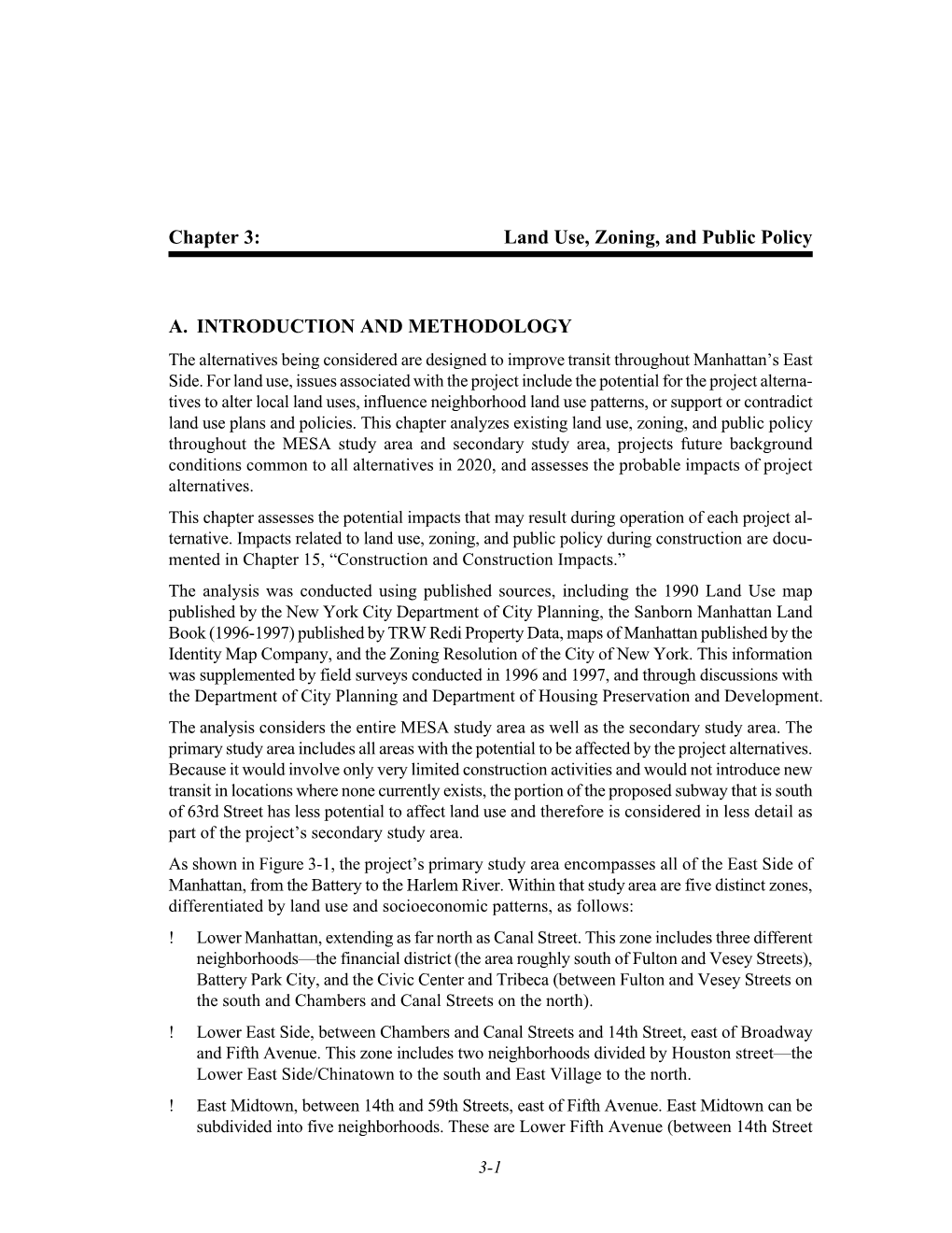 Chapter 3: Land Use, Zoning, and Public Policy A. INTRODUCTION