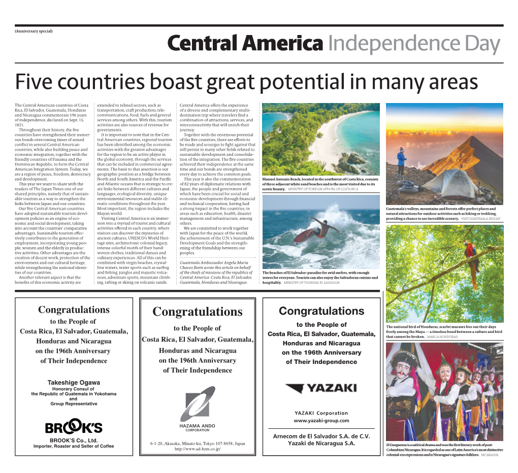 Five Countries Boast Great Potential in Many Areas Central America