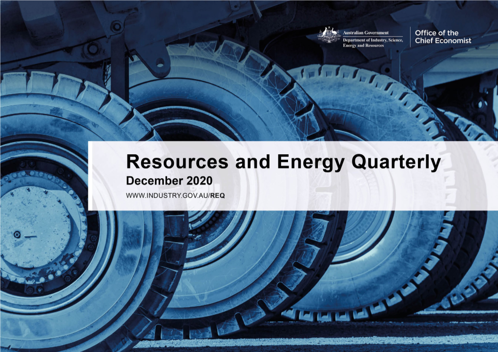 December Resources and Energy Quarterly, with the 2021–22 the Mine Pit in Readiness for Revegetation of the Site