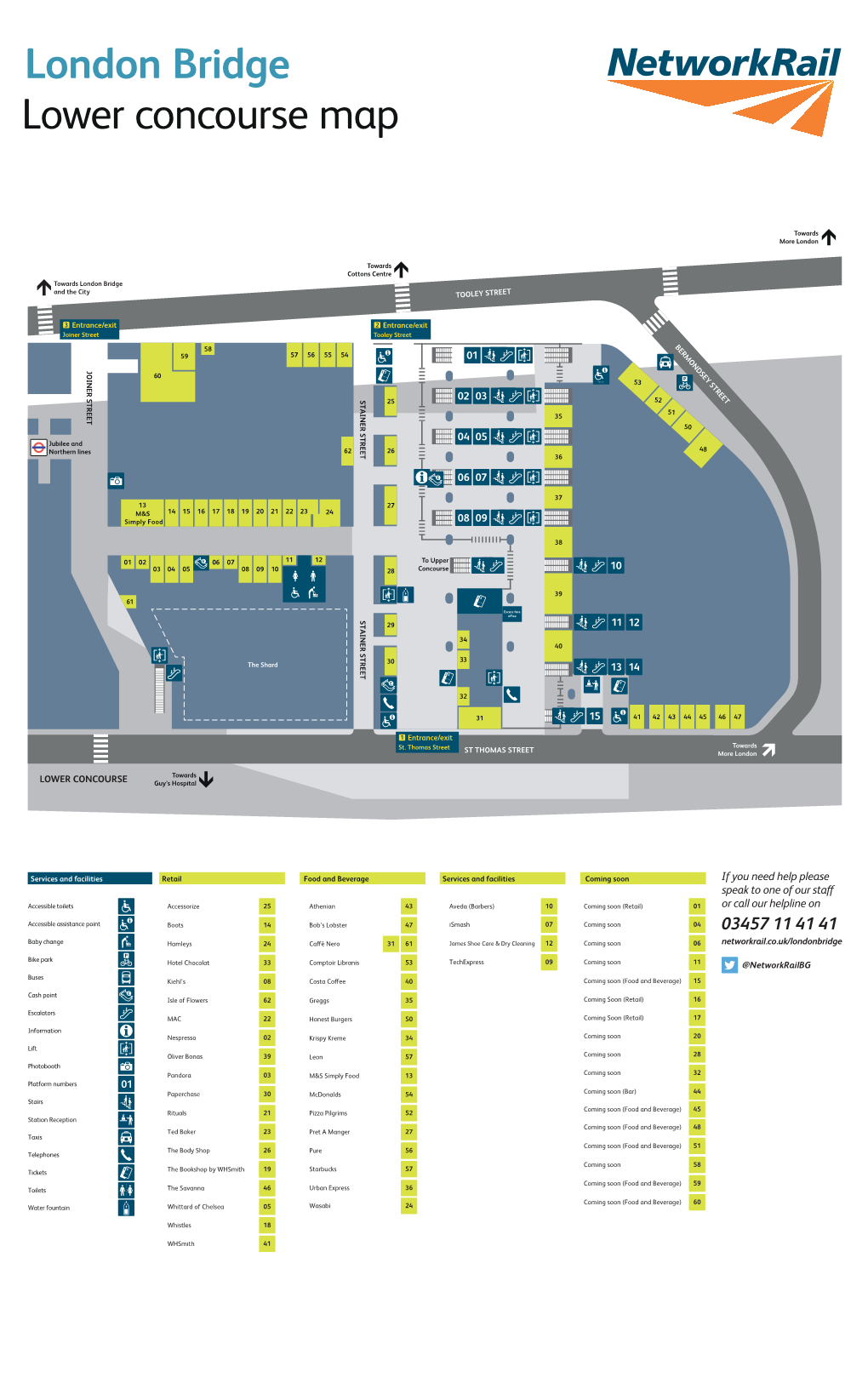 London Bridge Lower Concourse Map