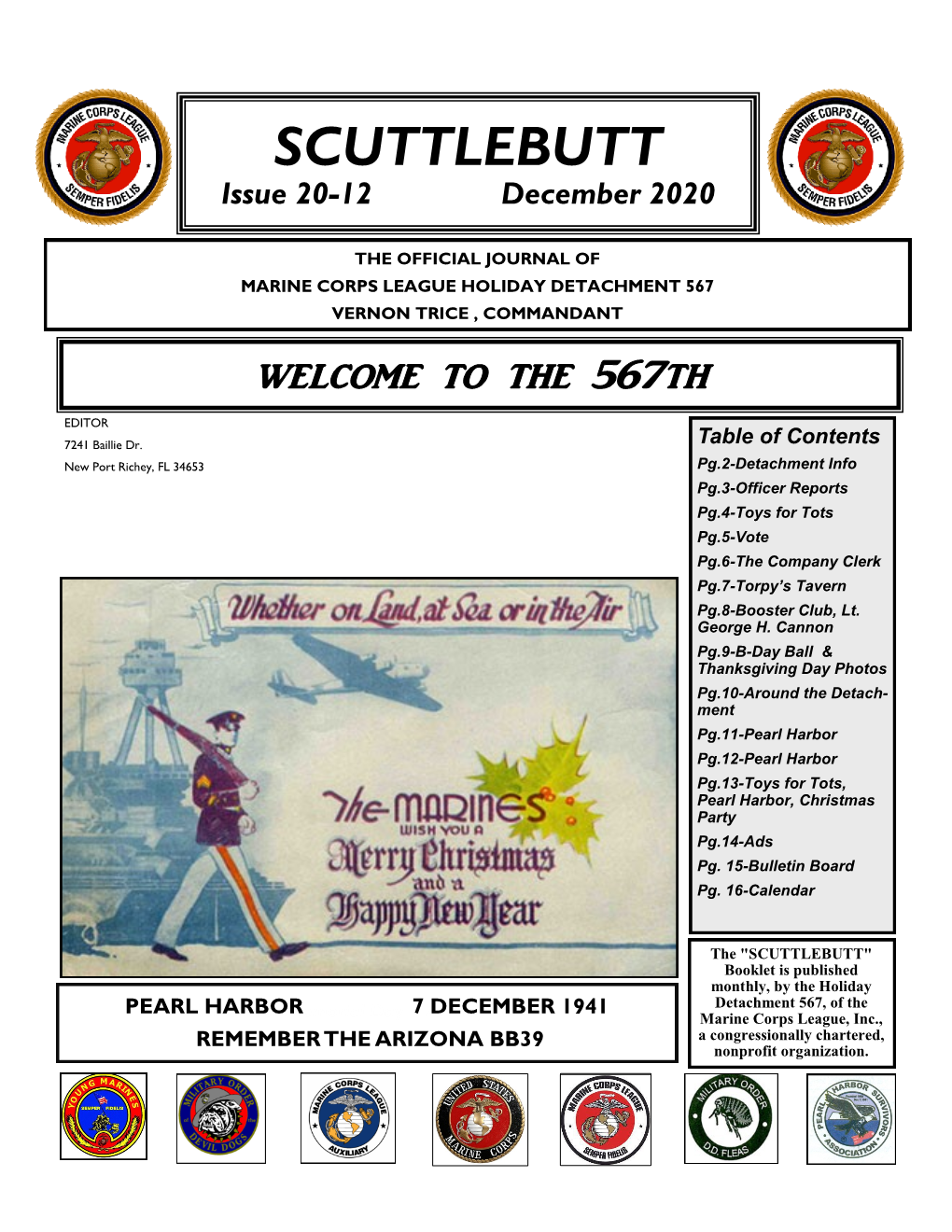 December 2020 Scuttlebutt