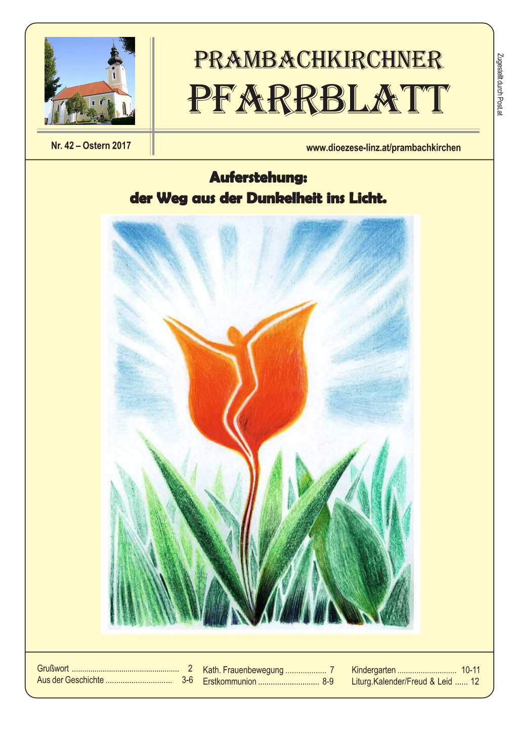 Prambachkirchner Post.At Durch Zugestellt Pfarrblatt