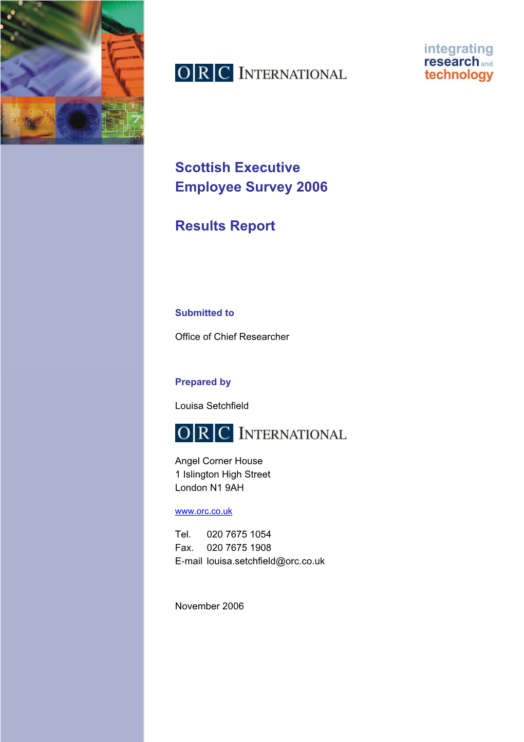 Scottish Executive Employee Survey 2006 Results Report