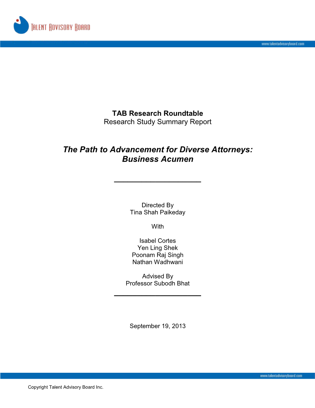 The Path to Advancement for Diverse Attorneys: Business Acumen