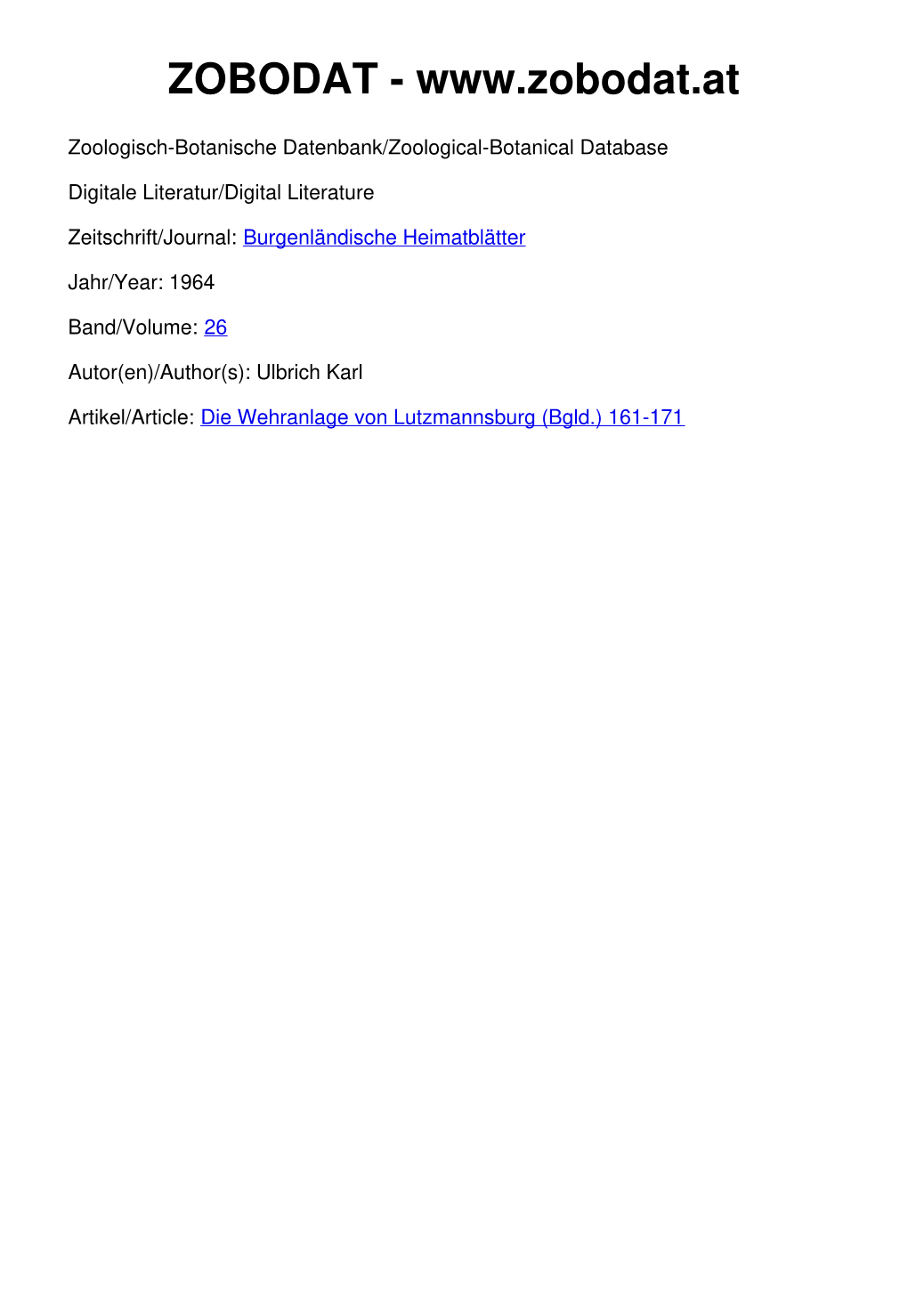 Die Wehranlage Von Lutzmannsburg (Bgld.) 161-171 ©Amt Der Burgenländischen Landesregierung, Landesarchiv, Download Unter