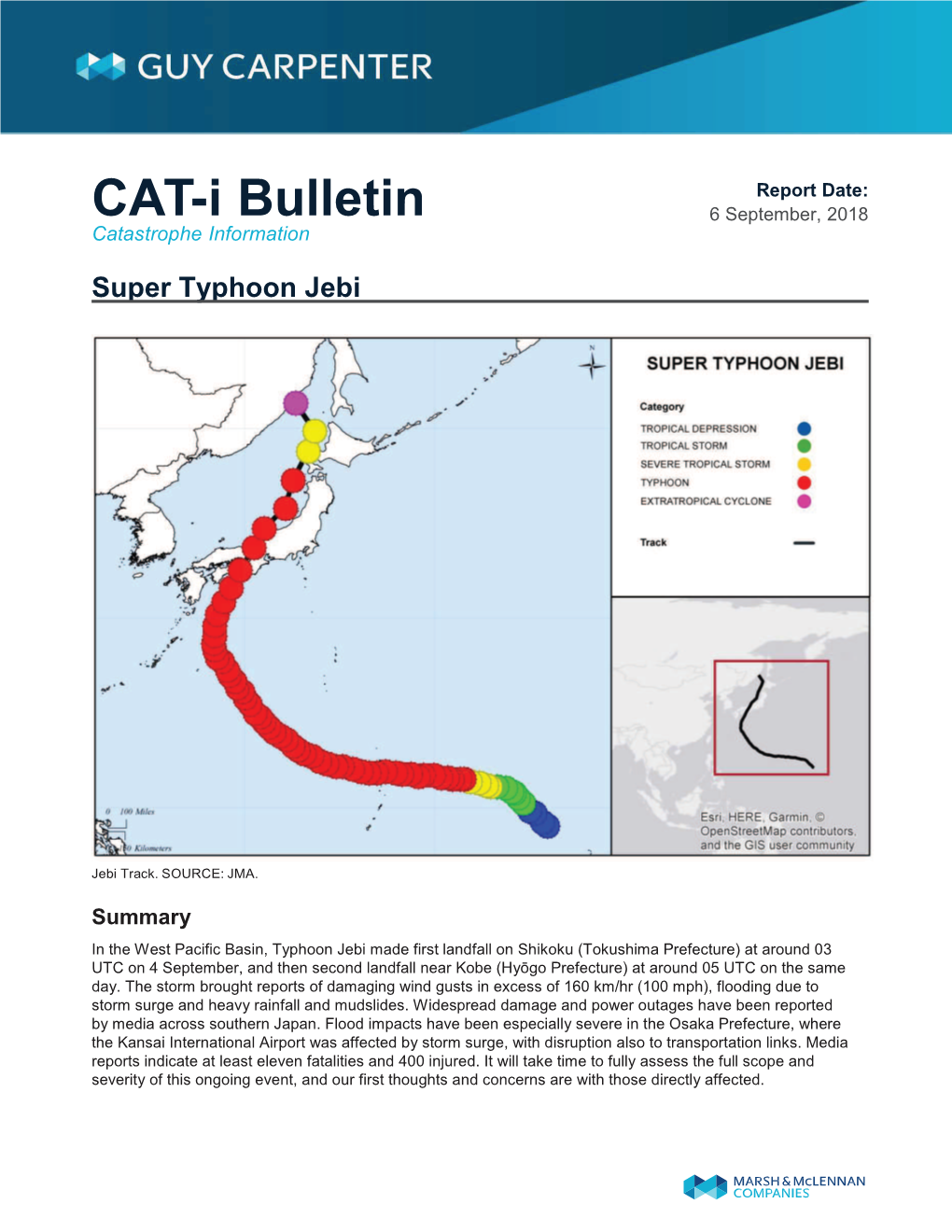 SUPER TYPHOON JEBI September 6, 2018