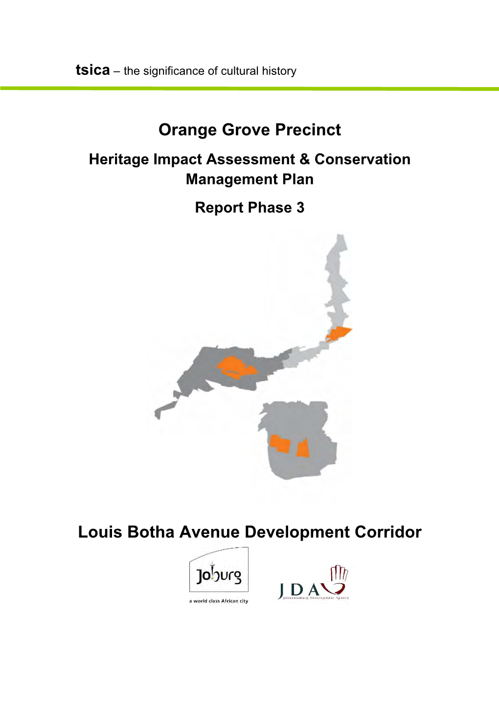 Orange Grove Precinct Louis Botha Avenue Development Corridor