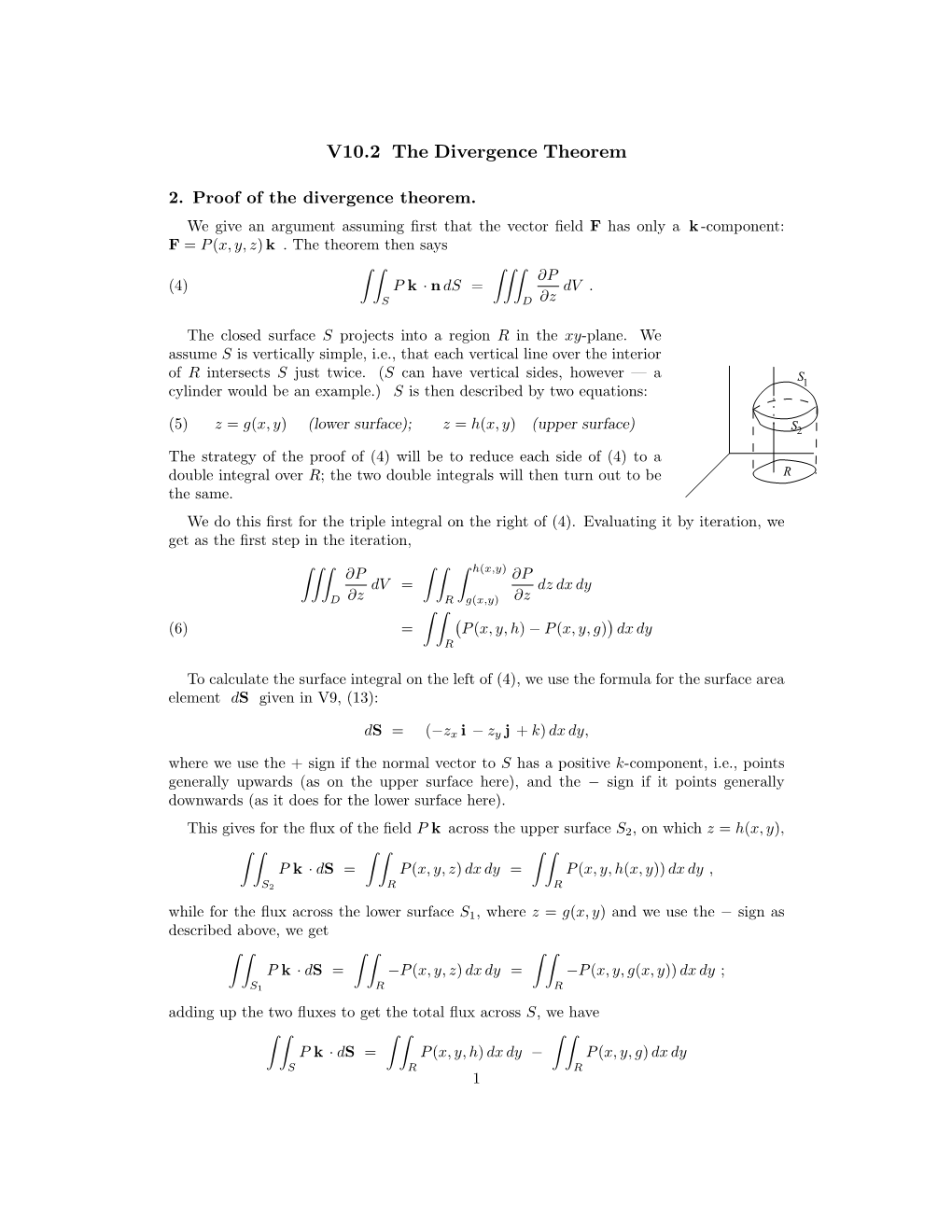 Proof of the Divergence Theorem (PDF)