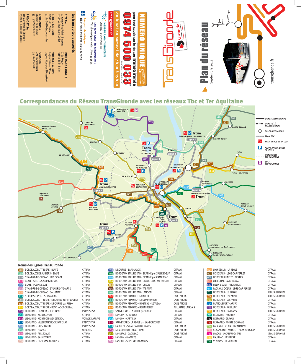 Plan Lignes De Bus Bordeaux & Gironde.Pdf