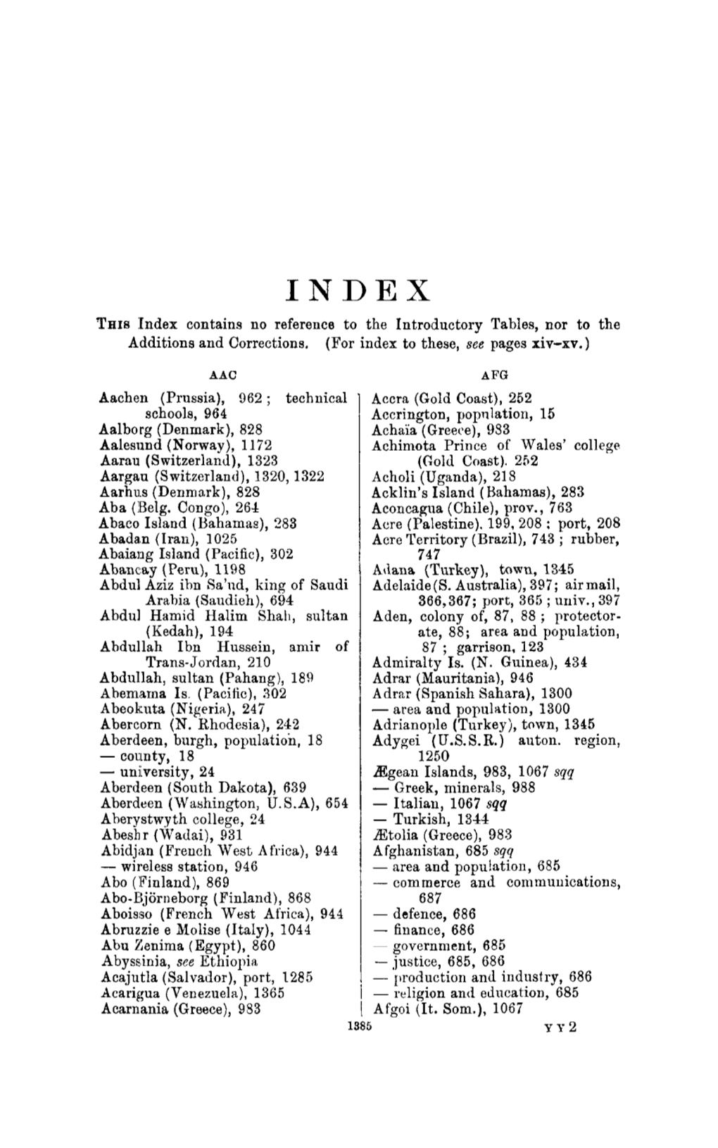 THIS Index Contains No Reference to the Introductory Tables, Nor to the Additions and Corrections
