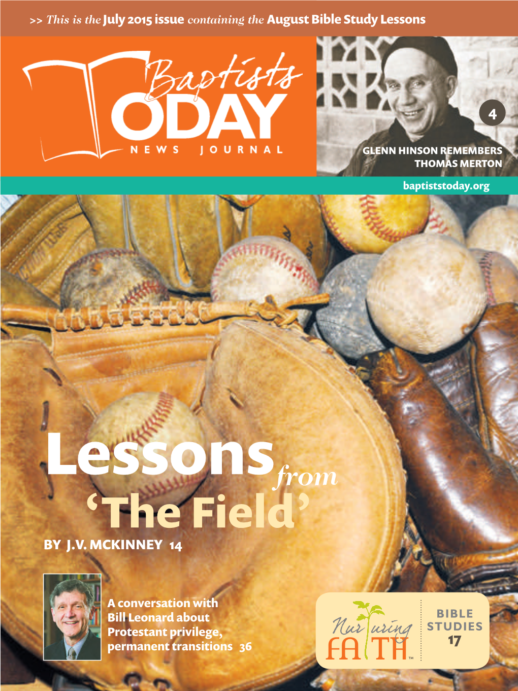 July 2015 Issue Containing the August Bible Study Lessons