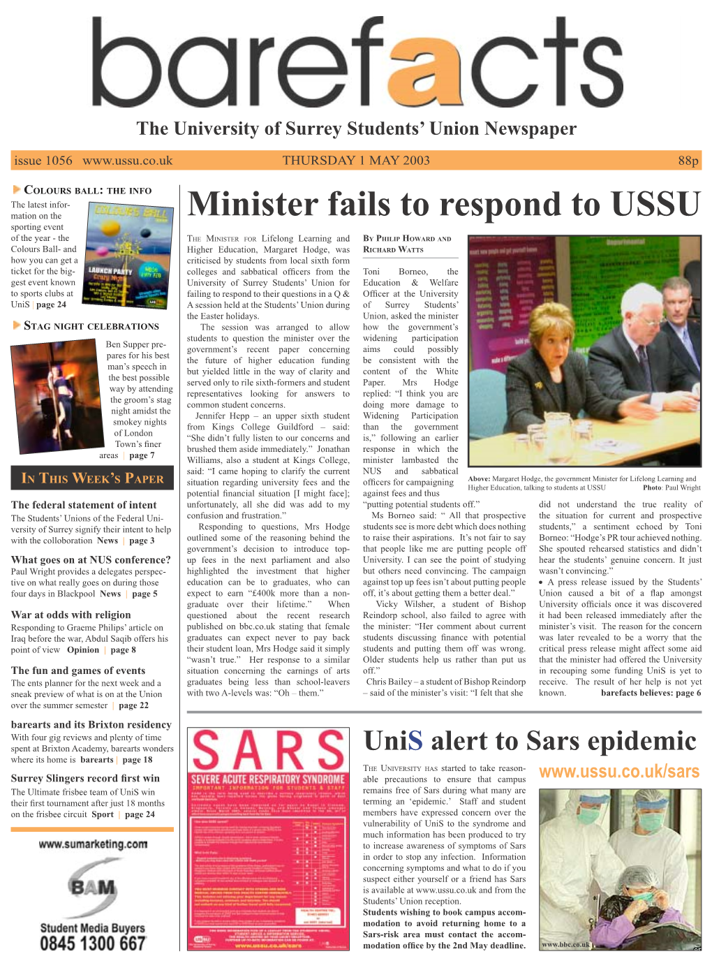 Minister Fails to Respond to USSU