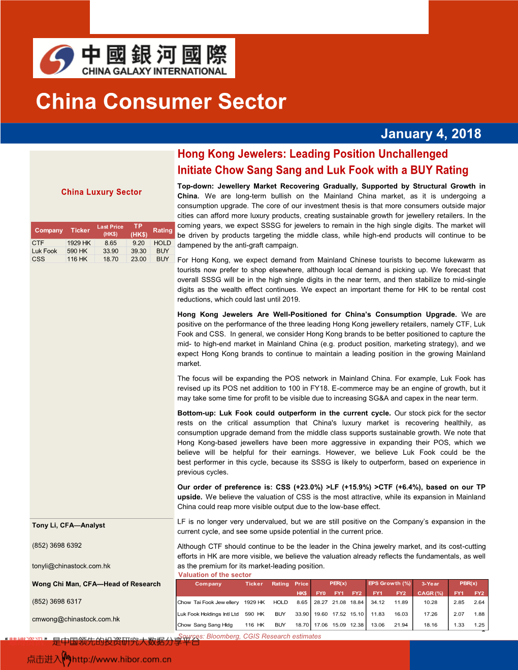 China Consumer Sector