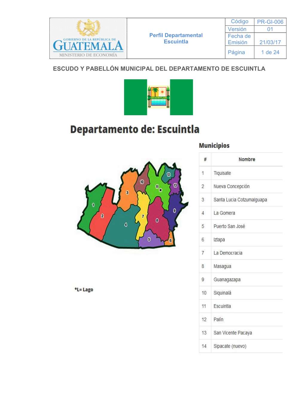 Perfil Departamental De Escuintla