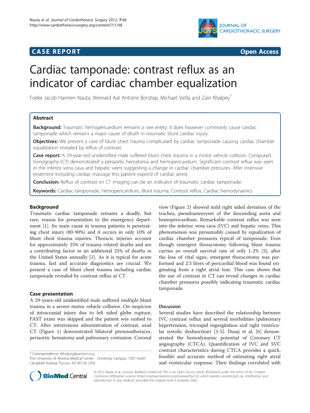 Cardiac Tamponade