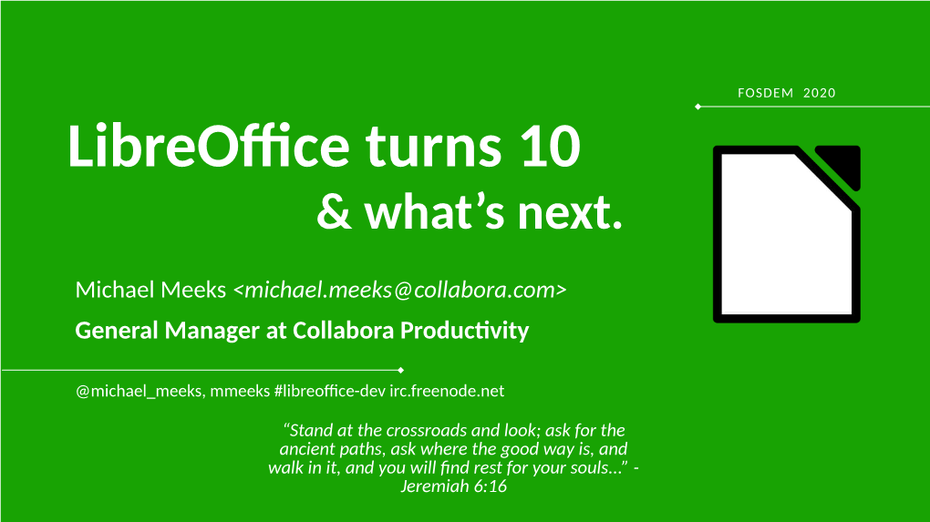 Libreoffice Turns 10 & What’S Next