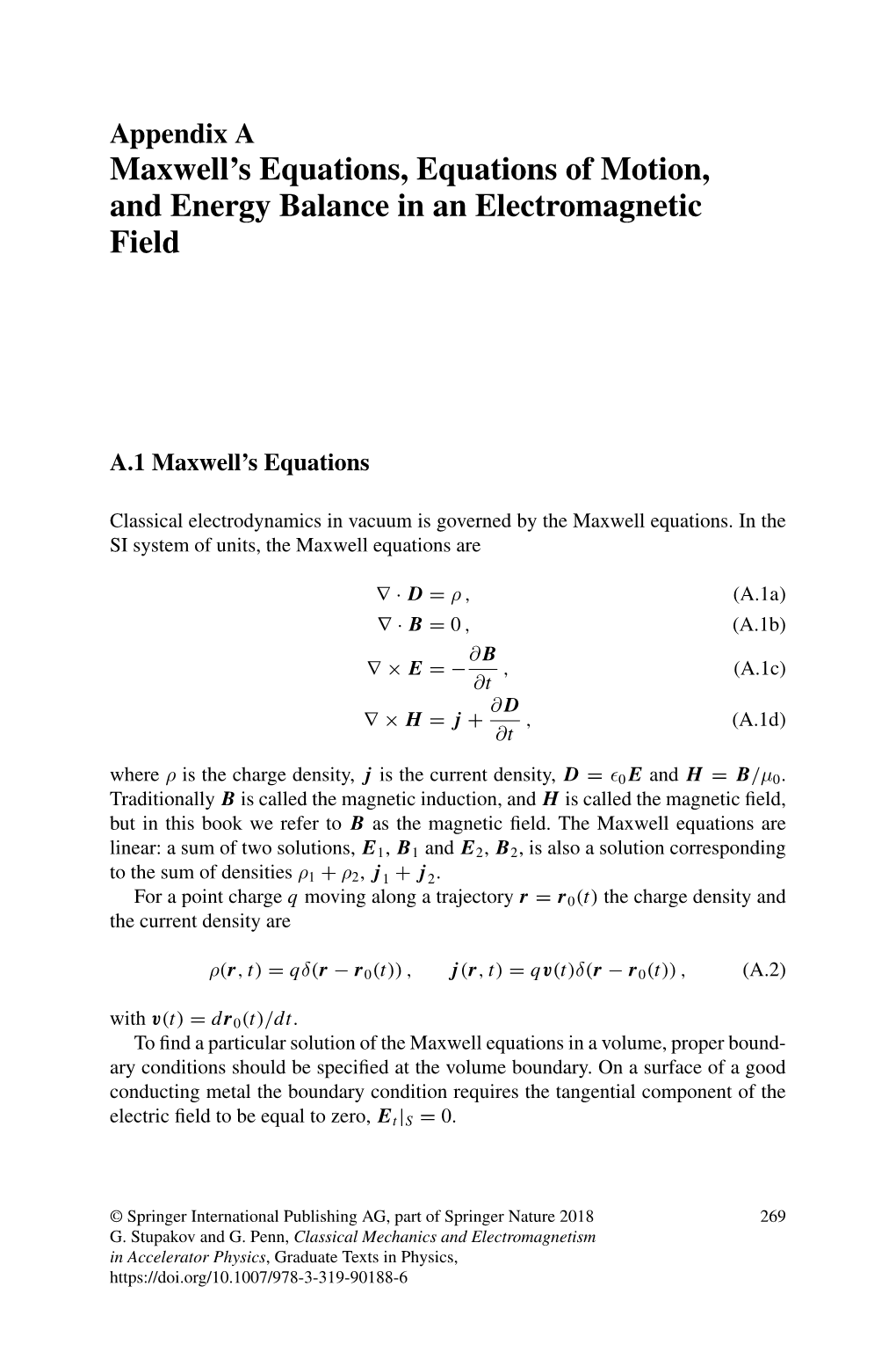 Maxwell's Equations, Equations of Motion, and Energy Balance in An