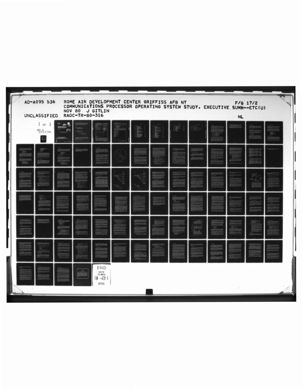 Communications Processor Operating System Study. Executive Summary