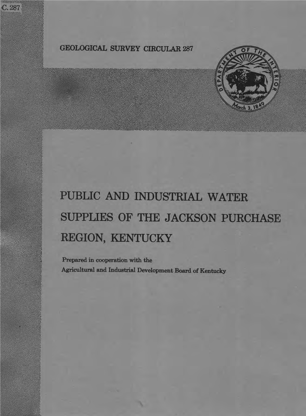 Public and Industrial Water Supplies of the Jackson Purchase Region, Kentucky
